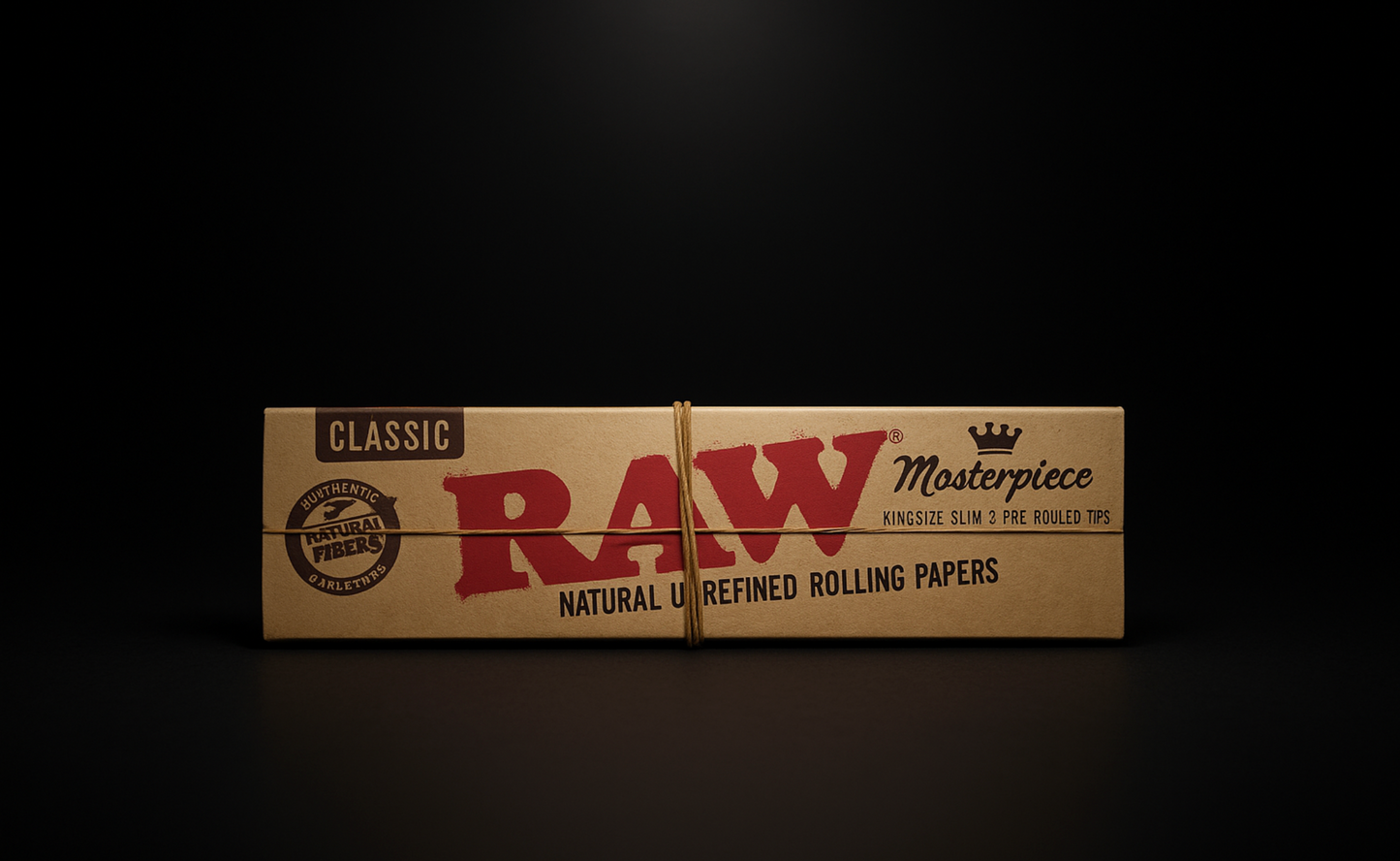 RAW Classic Masterpiece (King Size / 1¼) Rolling Papers + Pre-Rolled Tips