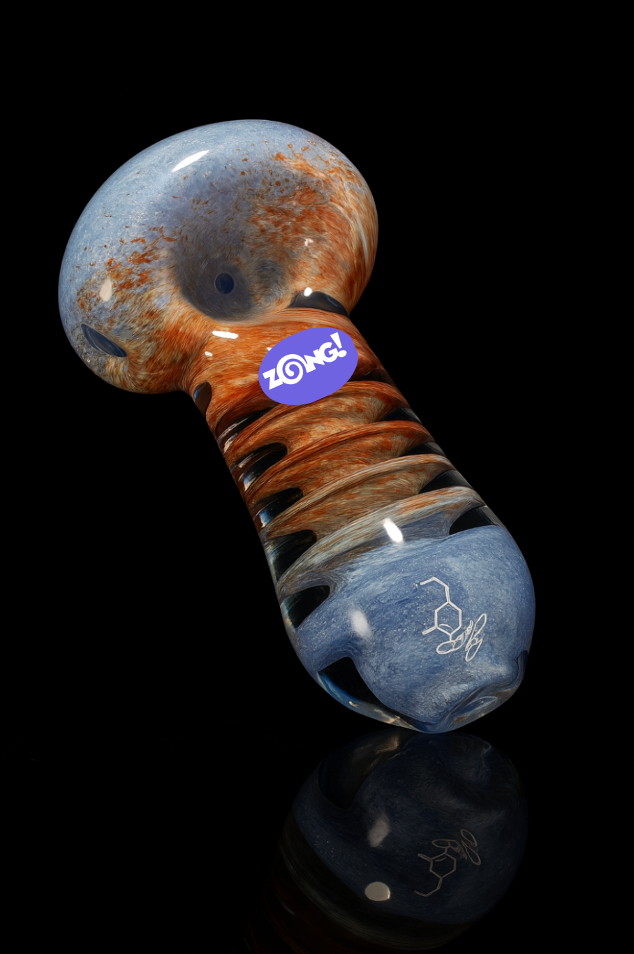 Zong! Thick Heavy Glass Spoon Smoking Pipe