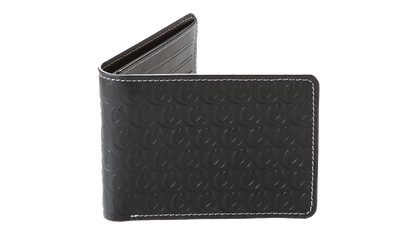 Cookies Leather Monogram Embossed Bi-Fold Wallet