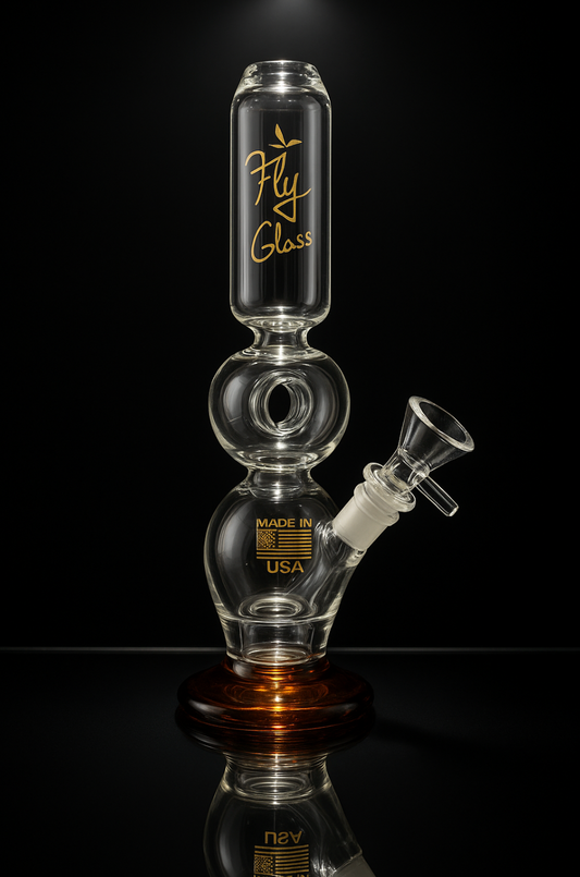 Fly Glass Clear Bubble Beaker Tube