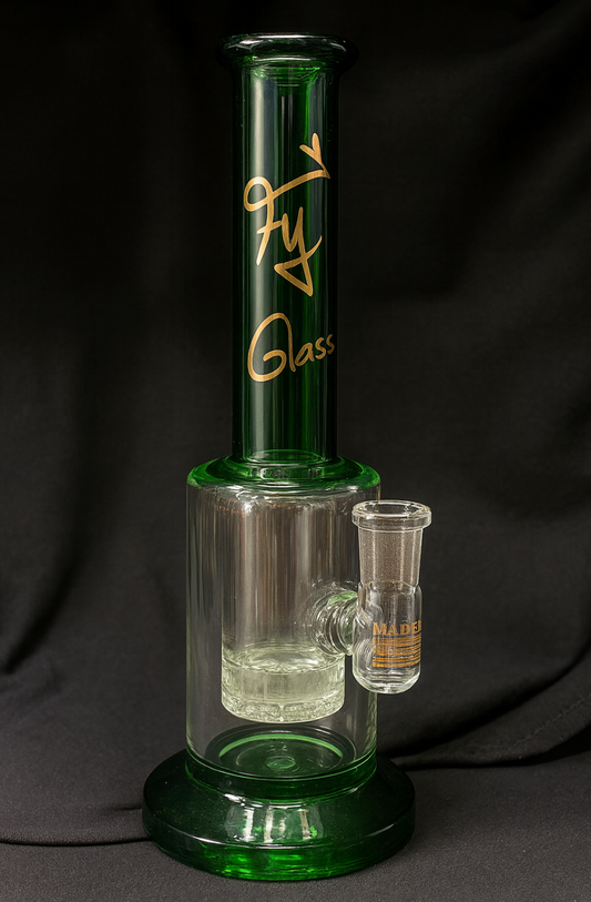 Fly Glass Emerald Matrix Perc Straight Tube
