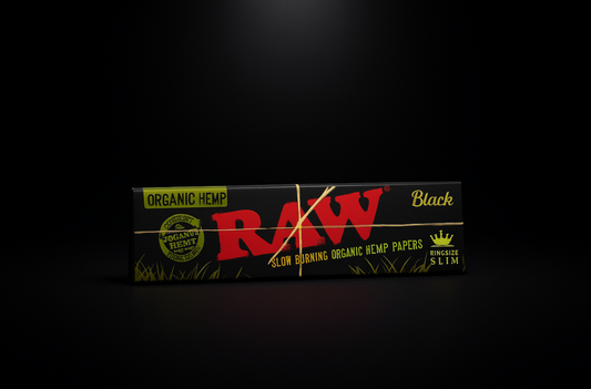 RAW Black Organic Hemp King Size Slim Rolling Papers