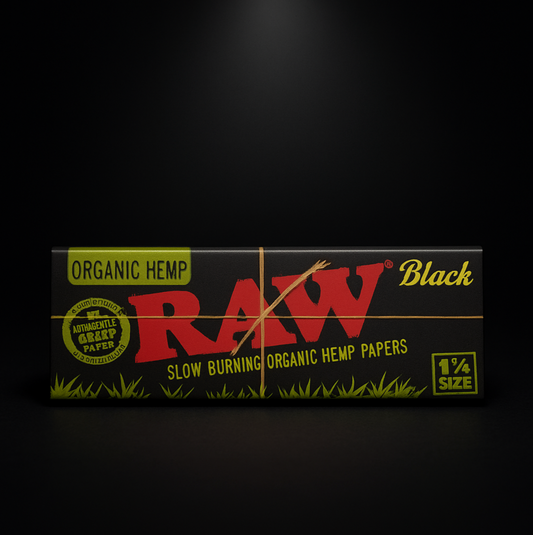 RAW Black Organic Hemp Rolling Papers (1¼ size)