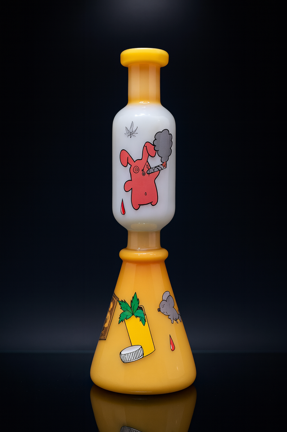 6B Glass “Cartoon Characters” Beaker Bong