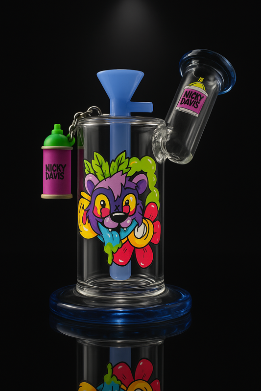 Nicky Davis x Influenced Brandz “Character Burst” Beaker Bong